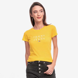 Tommy Jeans dámské žluté tričko Essential - XS (ZGQ)